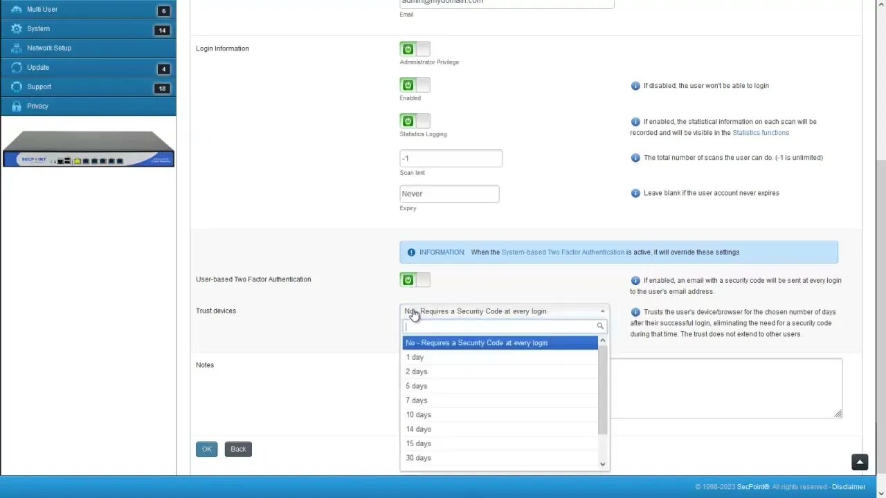 SecPoint Penetrator Vulnerability Scanner V57 MSP 2FA User