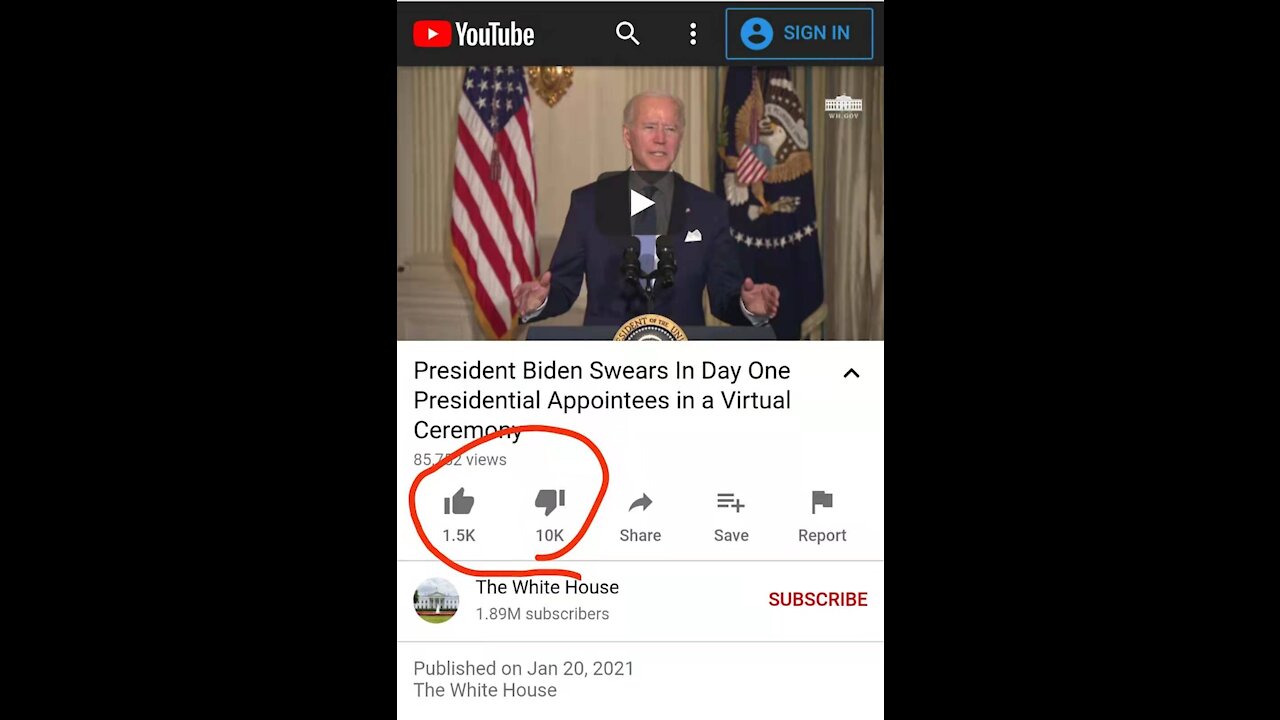 Joe Biden's inauguration video has been unlisted -- Part 2