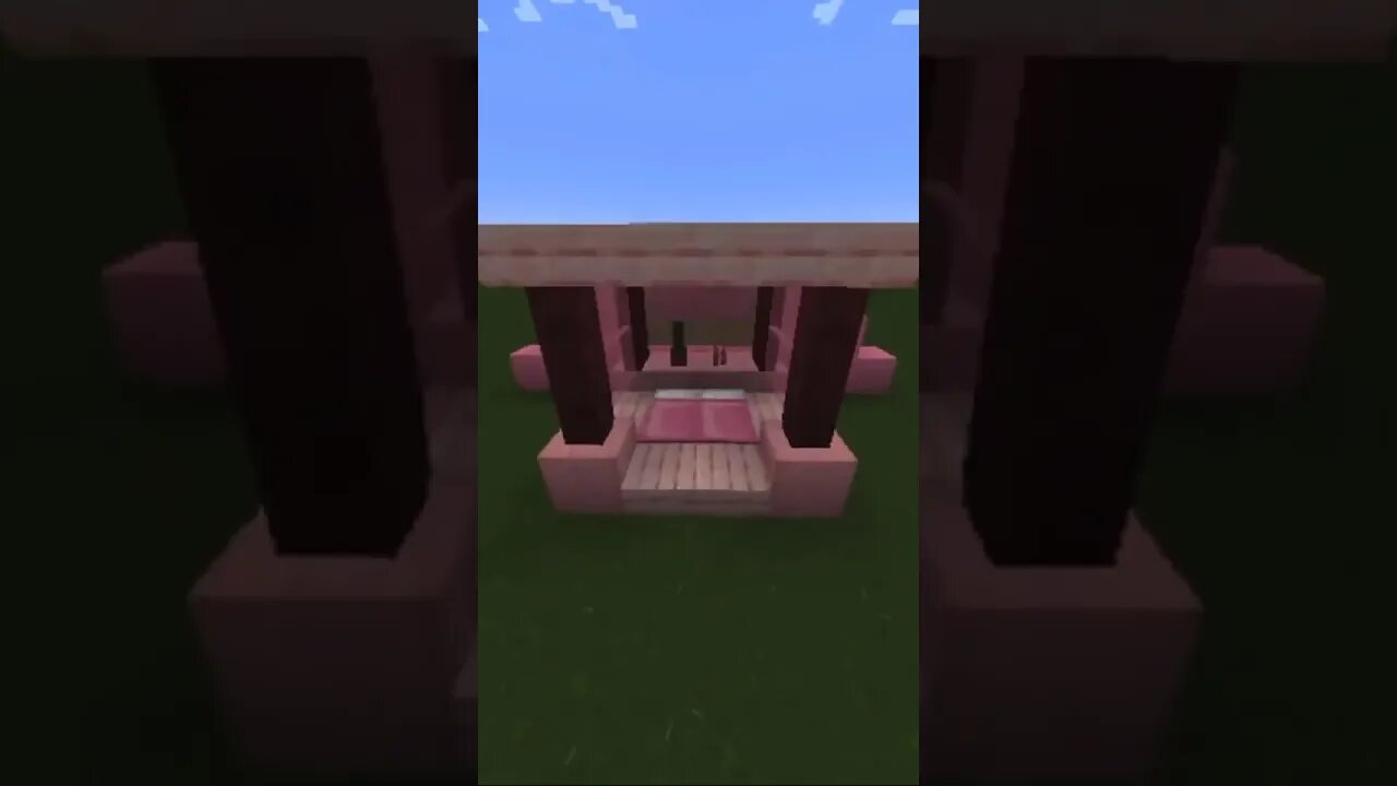 Minecraft : how to build barbie bed 💖 #minecraft #shorts