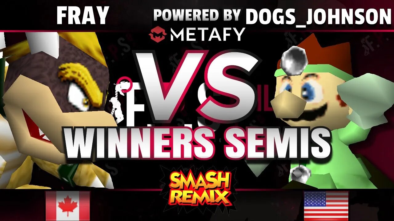 FPS4 Online-Fray (Falco/Bowser) vs. GANON64|Dogs_Johnson (C. Falcon/Dr. Mario)- Smash Remix W. Semis