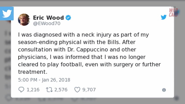 Bills' Eric Wood Suffered Career-Ending Neck Injury