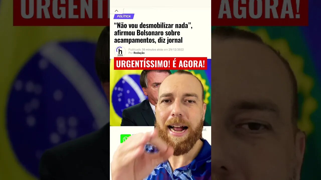 URGENTÍSSIMO AGORA BOLSONARO FALA QUE NÃO VAI….#shorts