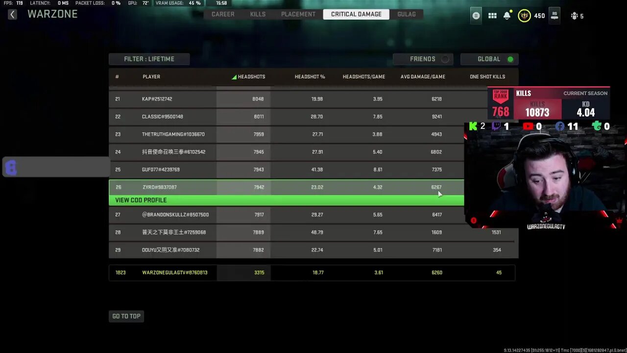 Warzone 2 Ashika Island 3kd+ player