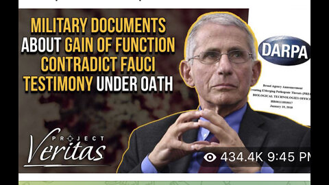 Project Veritas-Fauci Fraudulently Testifies Under Oath