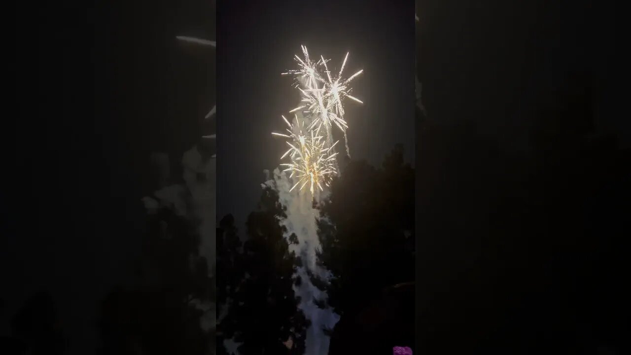 Fireworks From Thunder Mountain At #disneyland #shorts