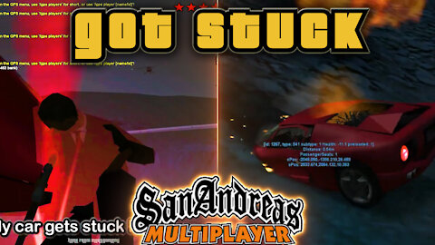 My Car Gets Stuck By A Horny Plane - San Andreas Multiplayer