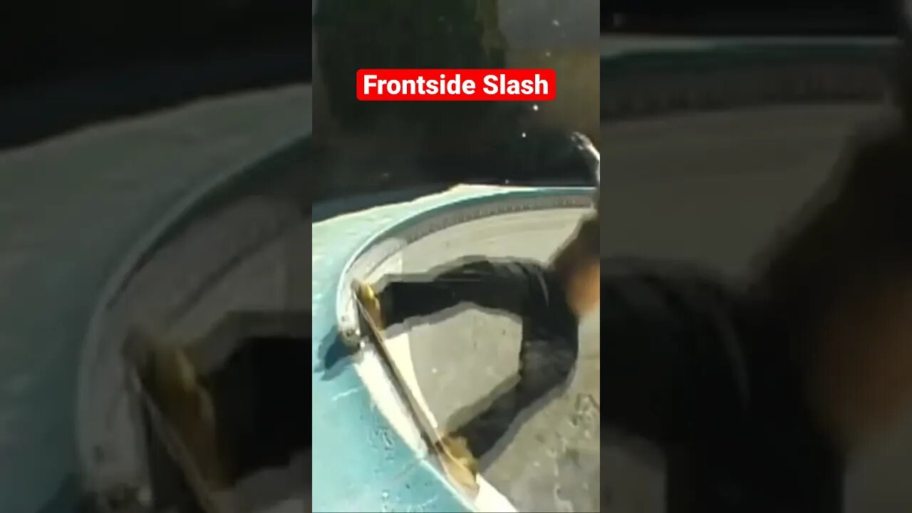 Frontside SLASH on Ladyfinger Coping #poolskateboarding #skateboarding #poolskating