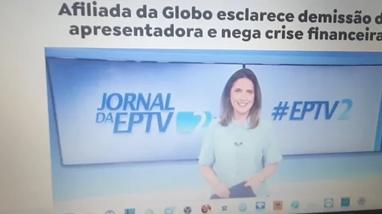 afiliada globo EPTV esclarece a emissão de apresentadora e nega crise financeira... sei sei💸💸💸💸💸