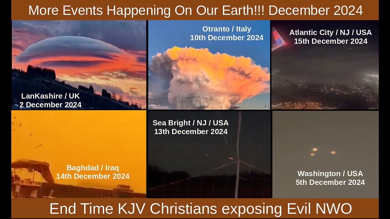 More Events Happening On Our Earth!!! December 2024