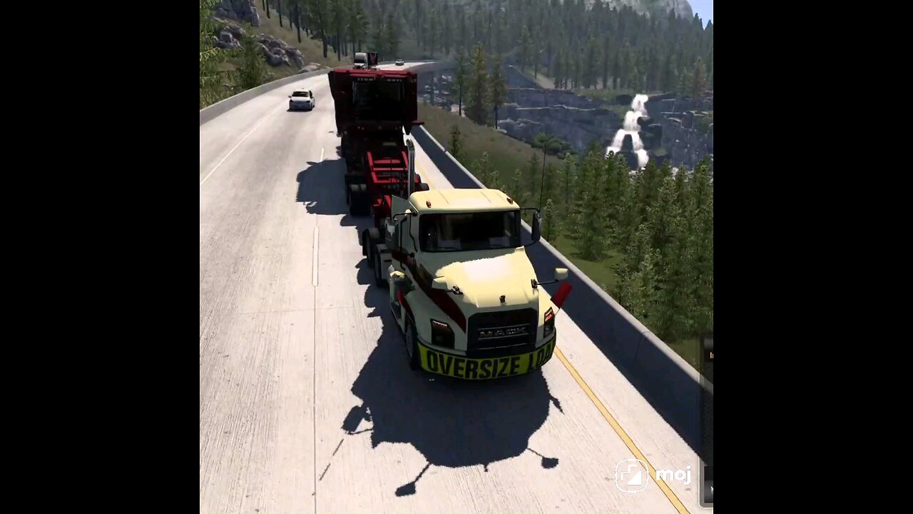 AMAZING WATERFALL in American truck Sim