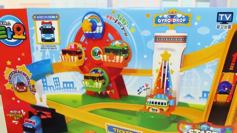 Car Toys for Toddlers - Tayo the Little Bus Amusement Park Playset!