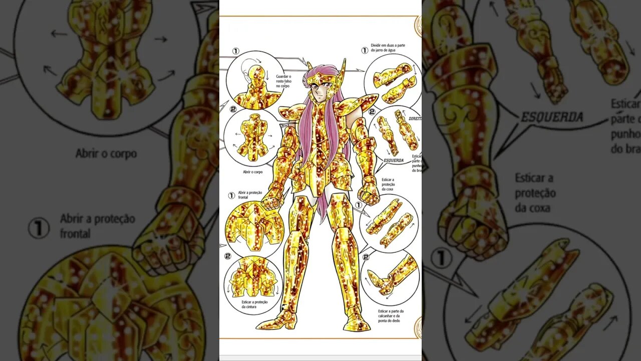 Os Cavaleiros Do Zodíaco - Armadura De Aquário - Camus [Pause o Vídeo Caso Não Consiga Ler]