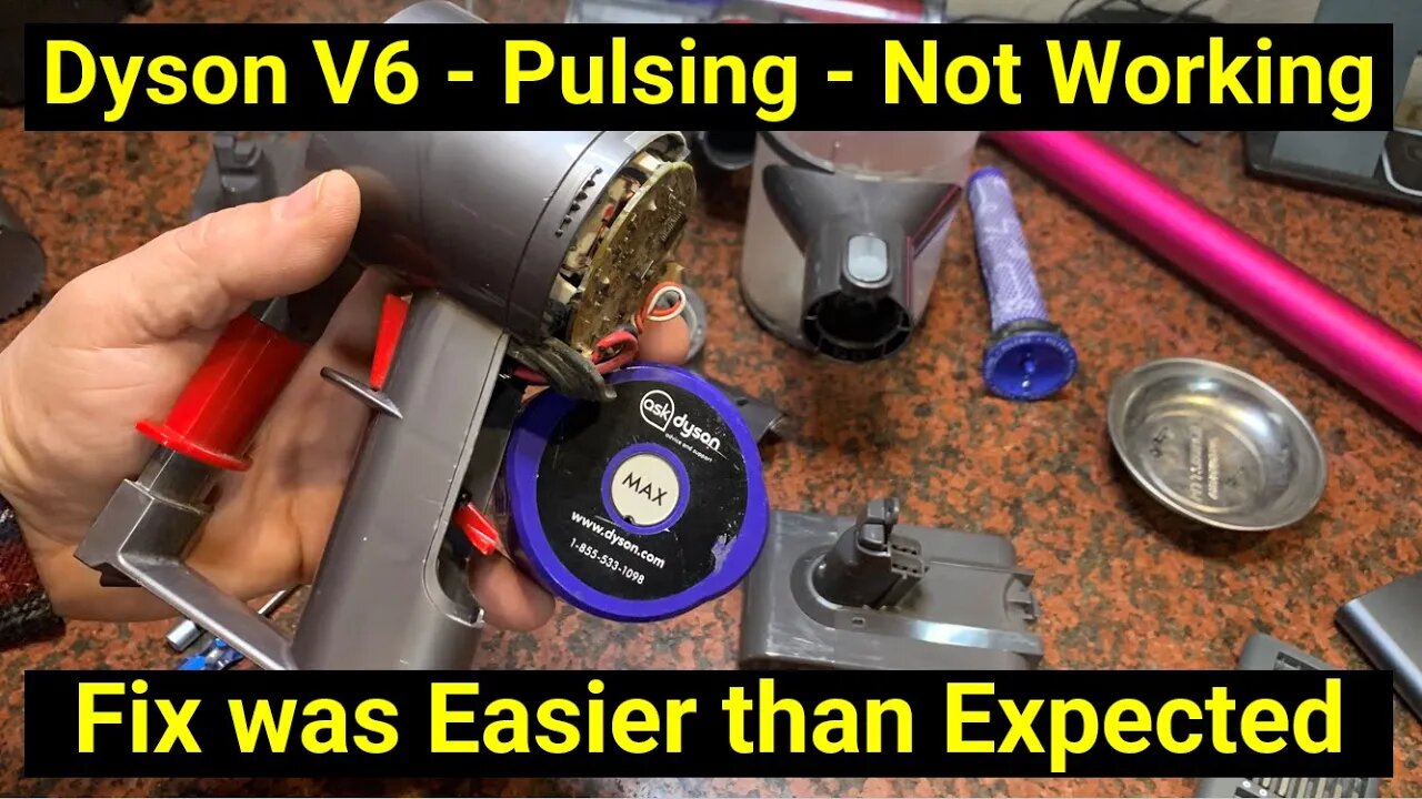 ✅ Dyson ● V6 Vacuum ● Pulsing ❌ Not Working ● Easy Fix ● Common and Overlooked Cause