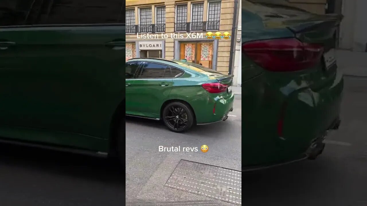 BMW X6M Crazy sounding loud revs