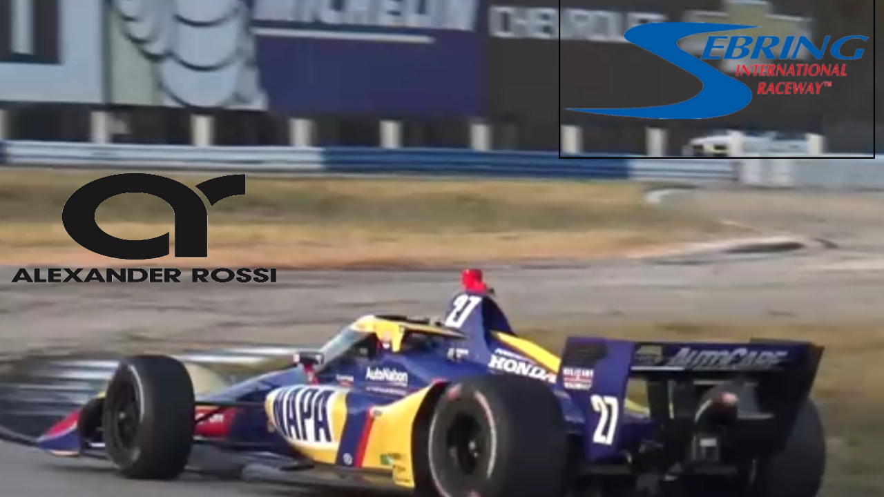 Alexander Rossi Indy car testing at Sebring