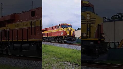 Florida East Coast Railway FEC-107 at Beville Rd Daytona Beach July 9 2023 #railfanrob #fec107