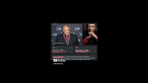 QUINCY JONES FORECASTS THE NEXT PRESIDENTIAL ELECTION???? Expand Screen. Pause to Read.