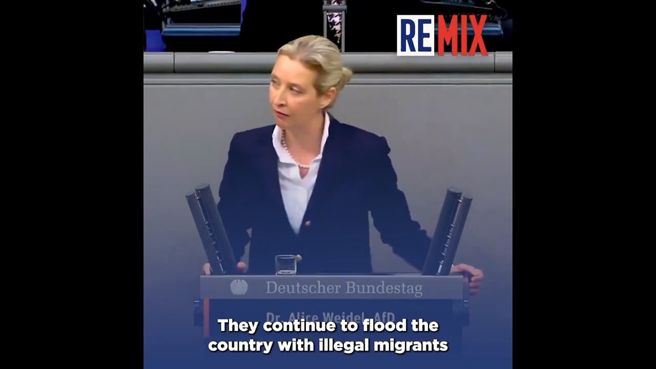 AfD Leader Alice Weidel Straight To The Globalist, Open Border Traitors In Bundestag Speech