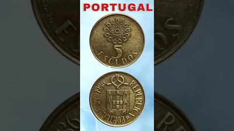 Portugal 5 Escudos 1986.#shorts #coinnotesz #viral