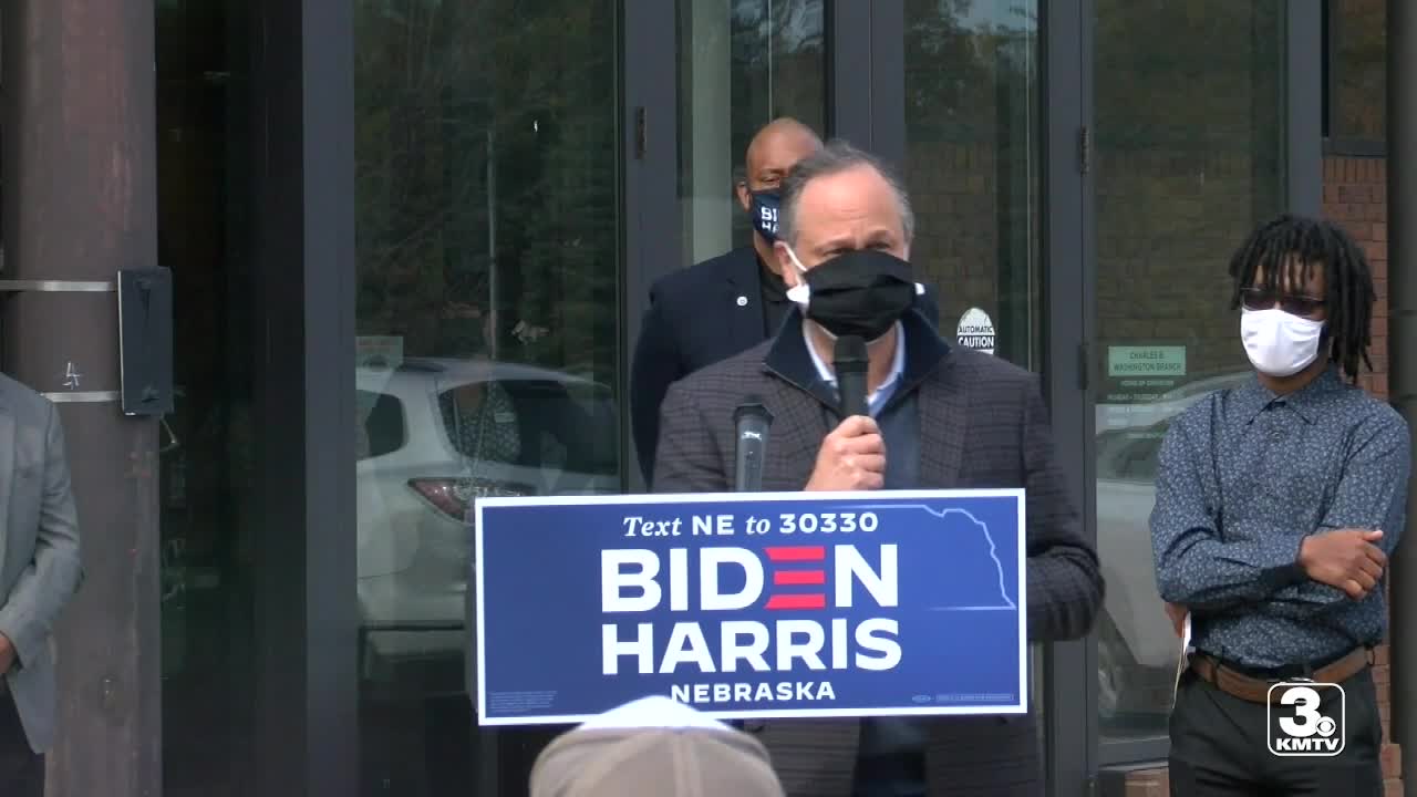 Husband of Kamala Harris, Doug Emhoff makes two campaign stops in North Omaha