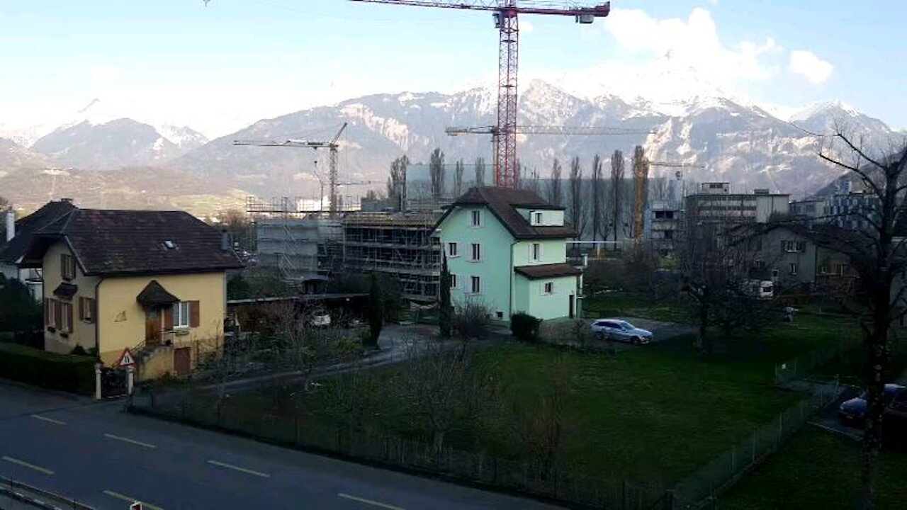 Swiss mountains from my balcony