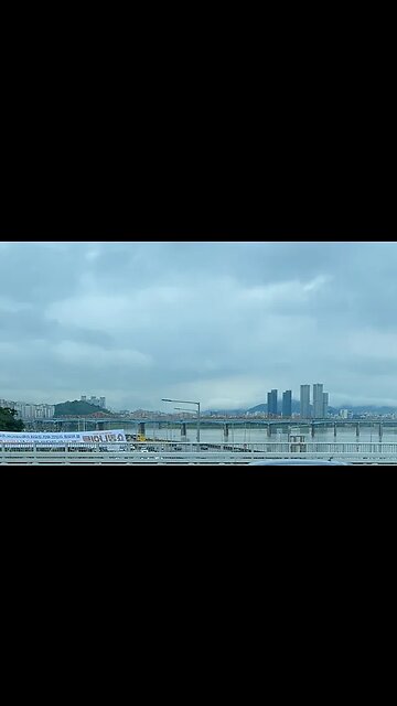 비오는 한강 ,2023년 7월 ,장마철, 댜량의빗줄기 용산 강남 한남대교