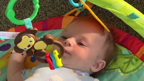 Baby Playing With Her Toys For The First Time