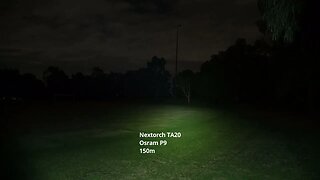 Nextorch TA20 150m Beamshot test