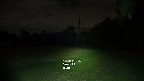 Nextorch TA20 150m Beamshot test