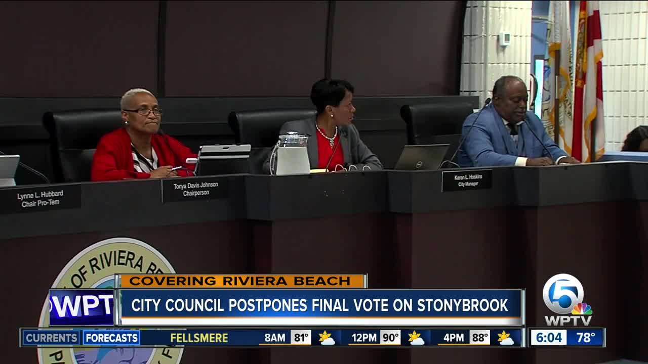 Riviera Beach council postpones vote on Stonybrook renovation