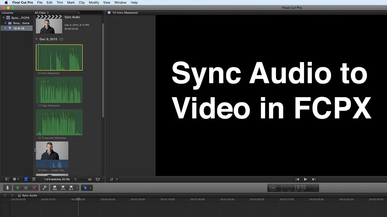 Sync Audio to Video in FCPX