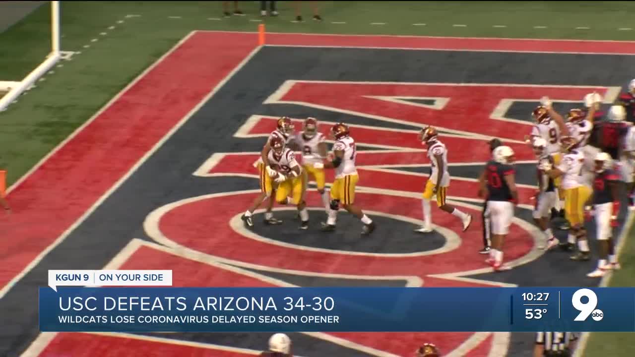 No. 20 USC defeats Arizona 34-30