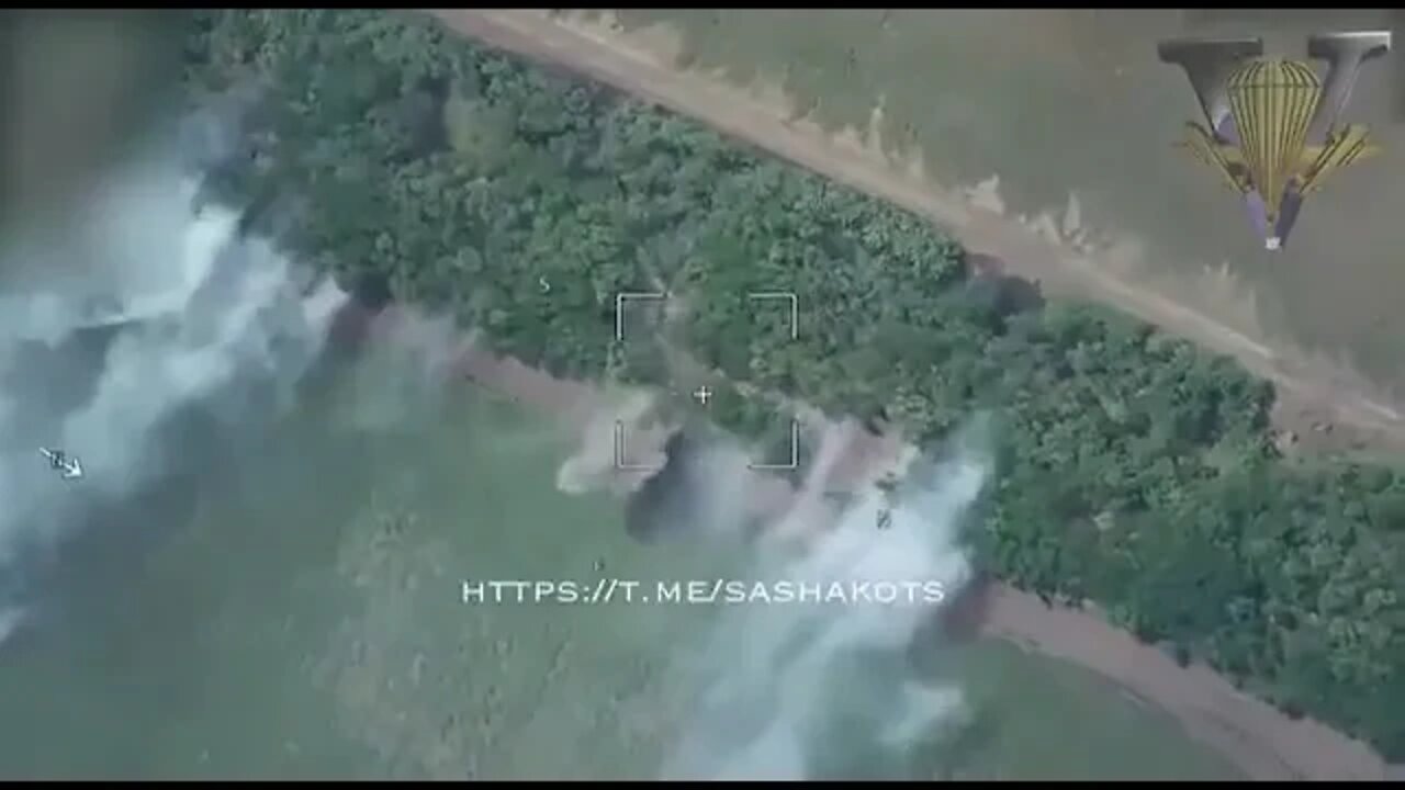 Russian drone hits Ukrainian target.