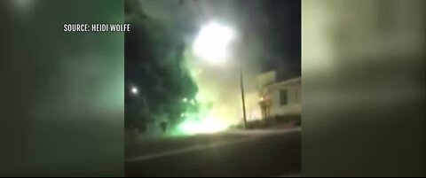 Firework shoots into garage