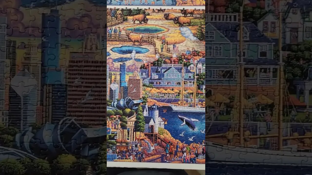 60,000 Piece What a Wonderful World Jigsaw Puzzle Day 52! #shorts #puzzle #jigsawpuzzles #puzzles