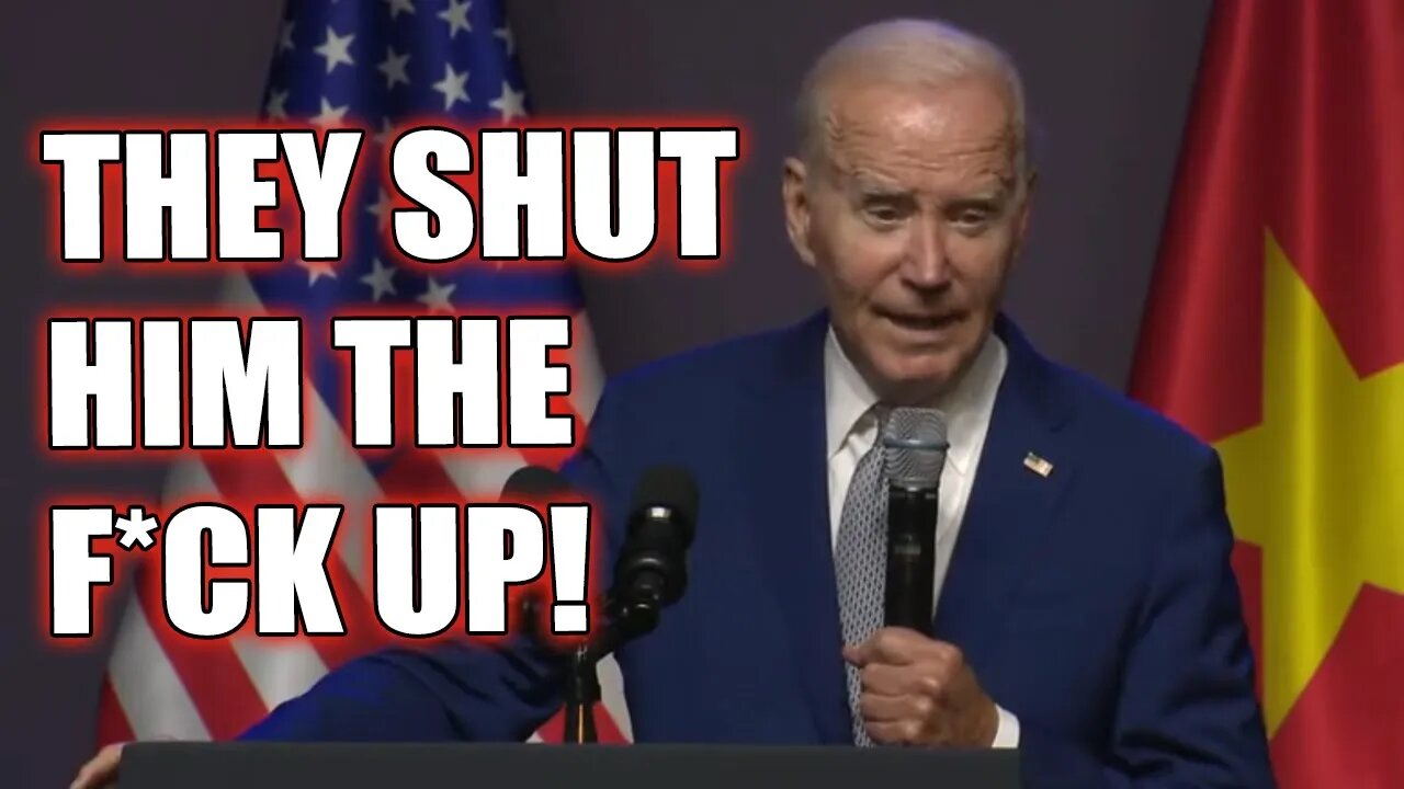 Biden CUT OFF mid-sentence as staffers DESPERATELY end press conference to stop his rambling