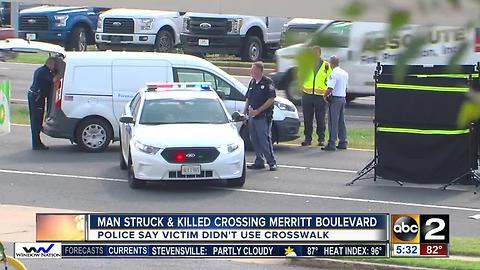 Man killed crossing Merritt Boulevard in Dundalk