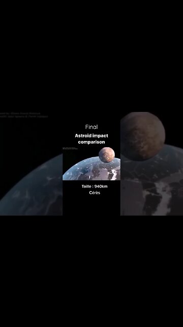 comparação dos impactos dos asteroides final