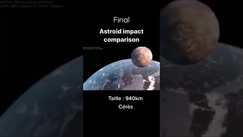 comparação dos impactos dos asteroides final