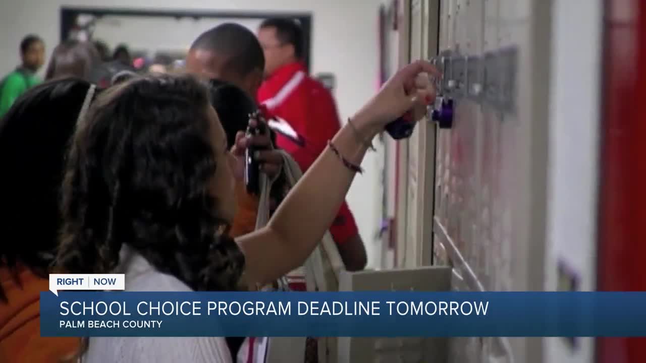 Palm Beach County School District's Choice Program deadline is Friday