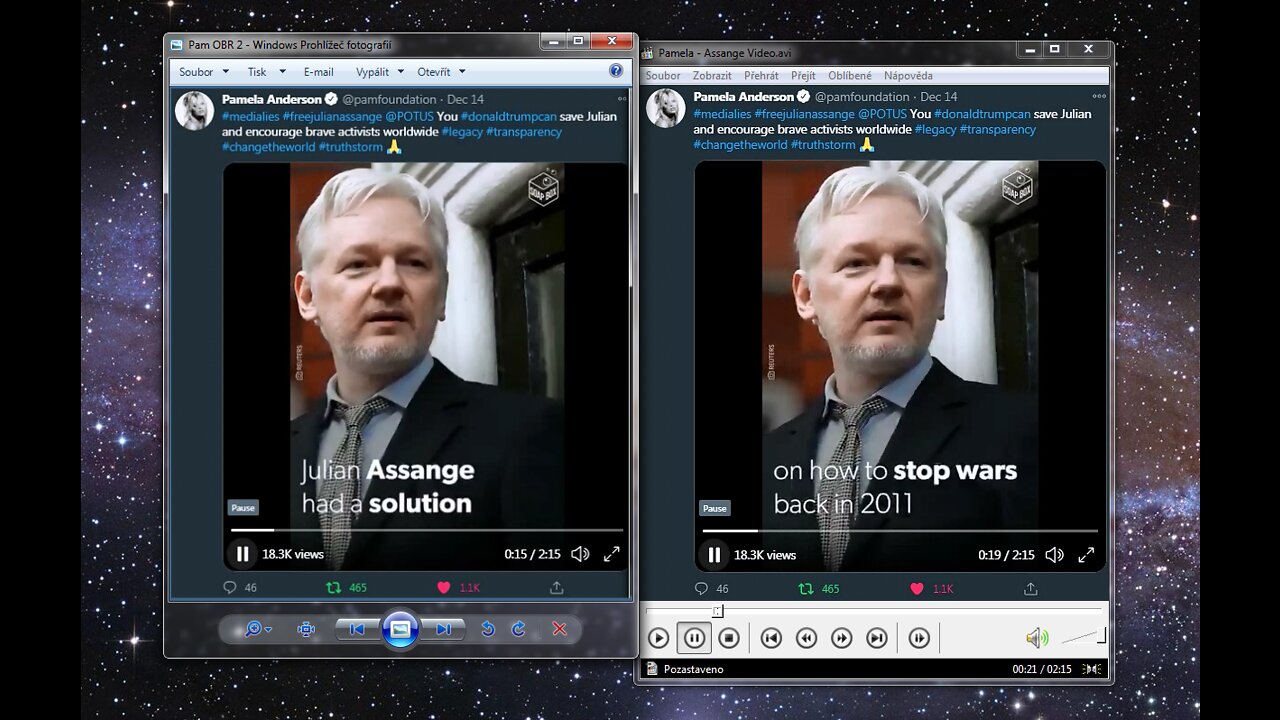 Julian Assange had a solution on how to stop wars 2011 / video eng / sub eng / shared by Pamela Anderson