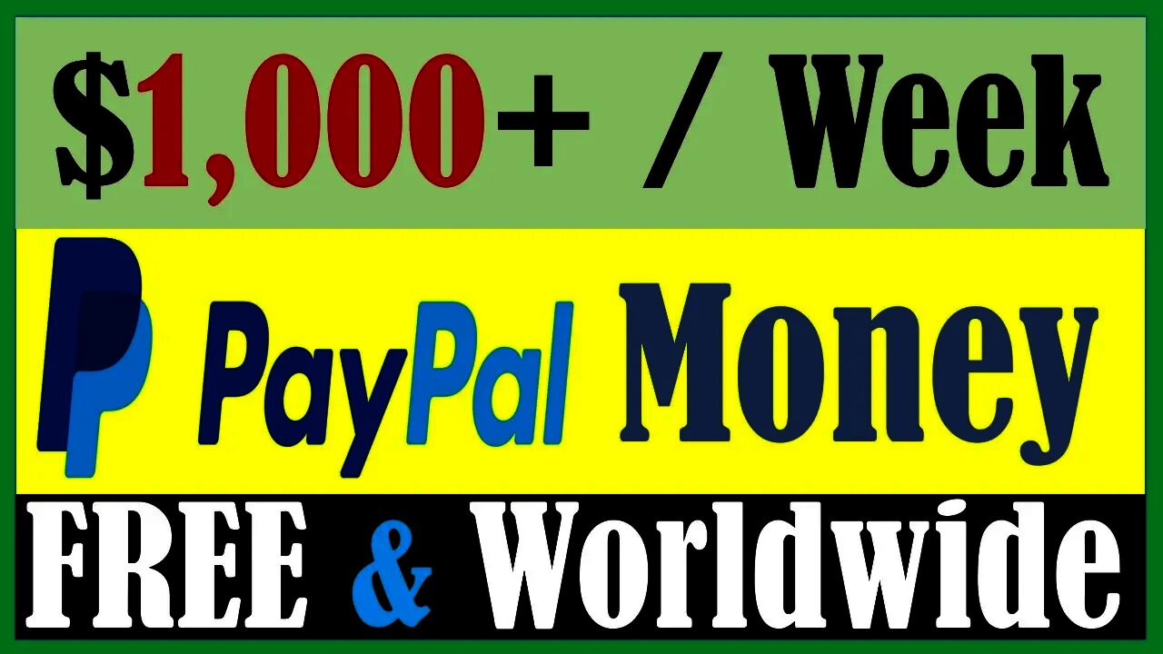 Make $1000 A Week From Home, Legit Way To Make Money Online (FREE PAYPAL MONEY)