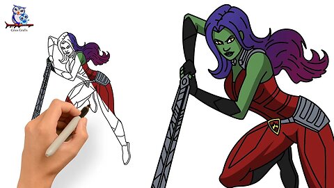 How to Draw Gamora - Guardians of the Galaxy Vol. 3