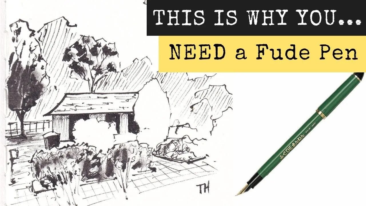 Fude Nib Fountain Pen Urban Sketching Tutorial // Sailor Fude Pen