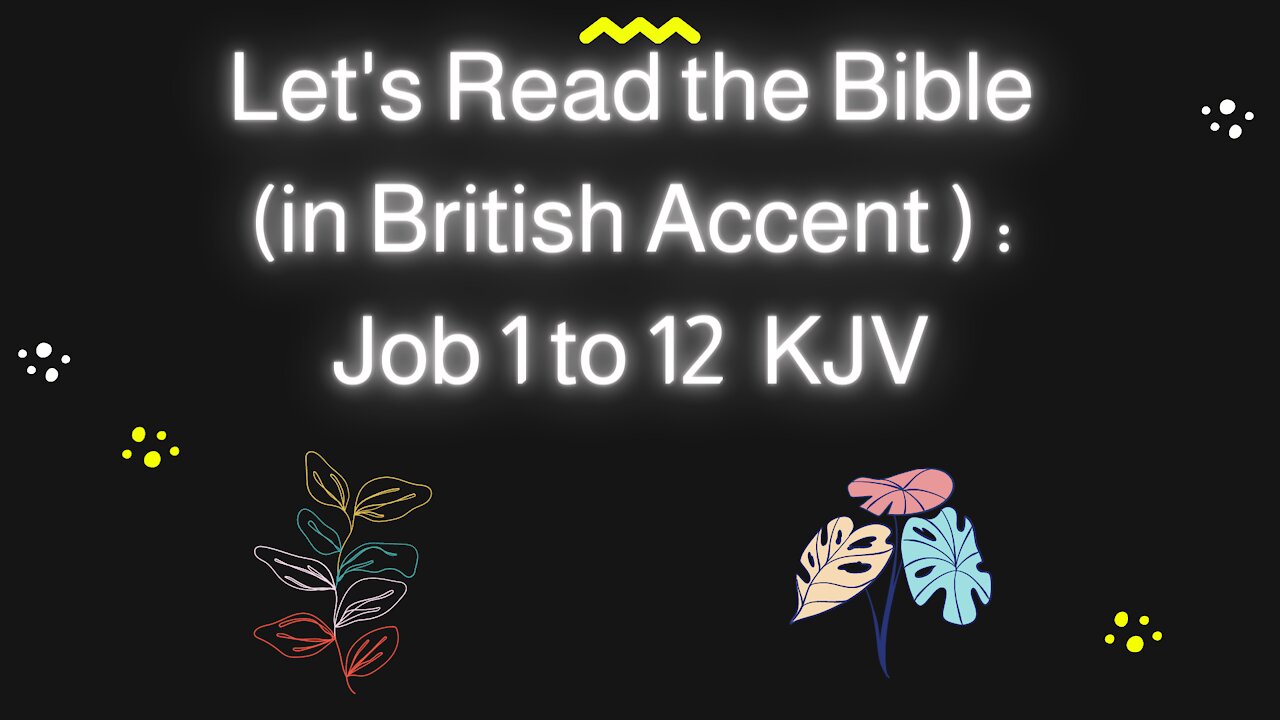 Let's Read the Bible Job 1 to 12 KJV