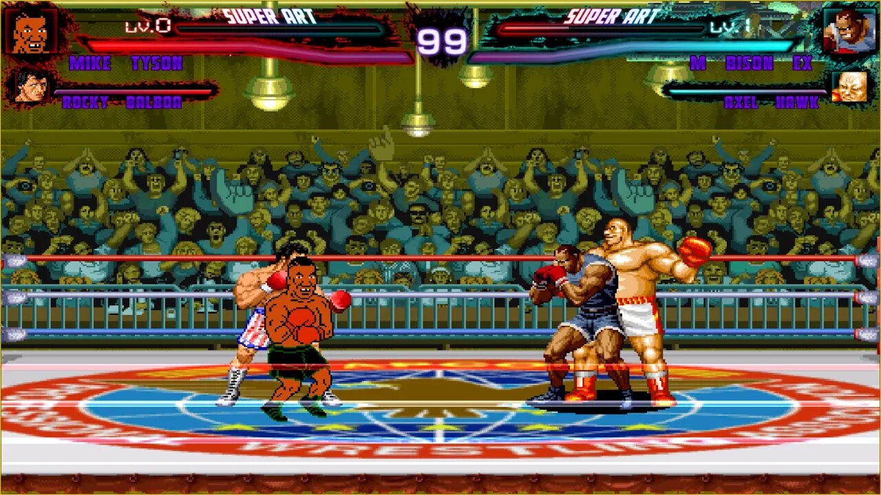 Mugen: Mike Tyson/Rocky Balboa vs Balrog/Axel Hawk