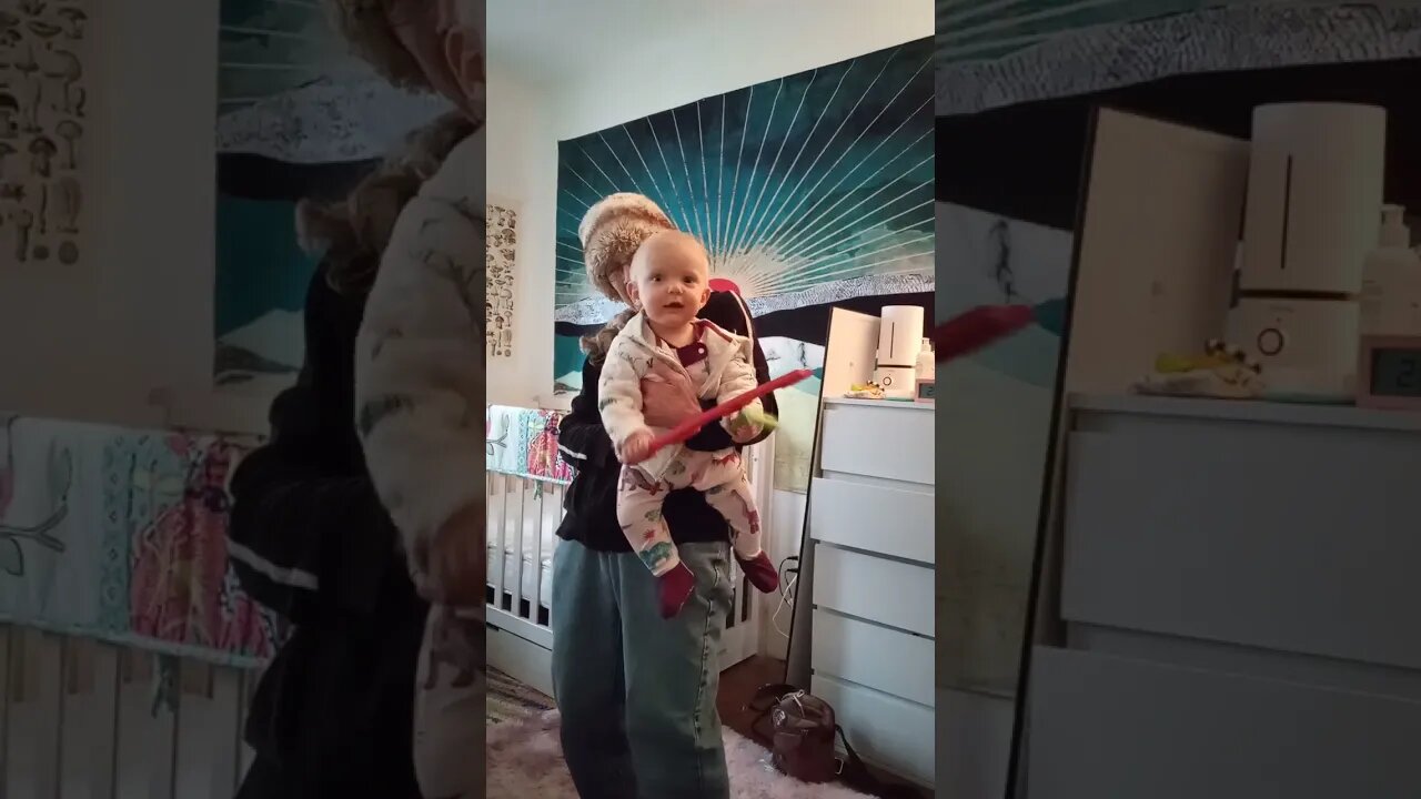 the most excited little ninja baby there ever was