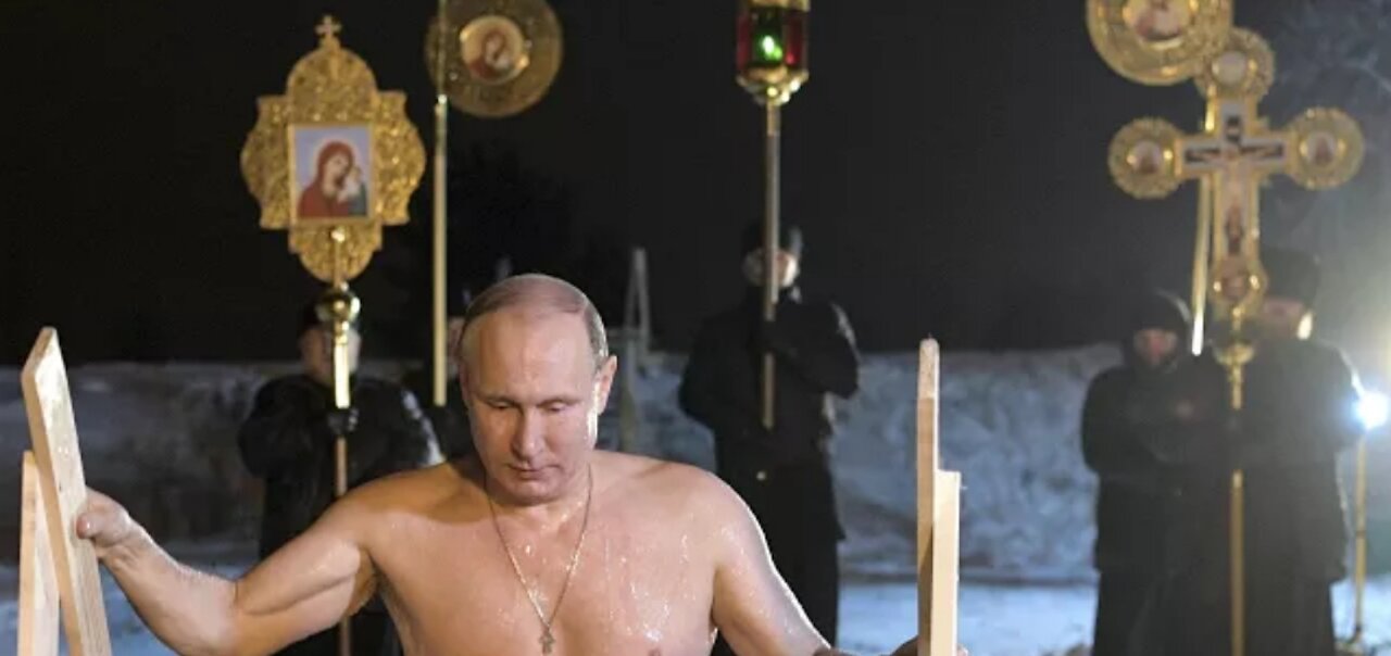 Russian president Vladimir Putin braves subzero lake to mark Orthodox Epiphany