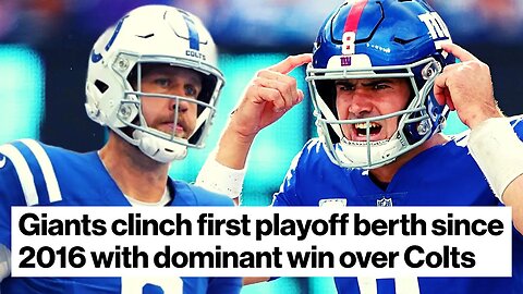 New York Giants CLINCH Playoff Spot In BLOWOUT Win Over The Pathetic Indianapolis Colts