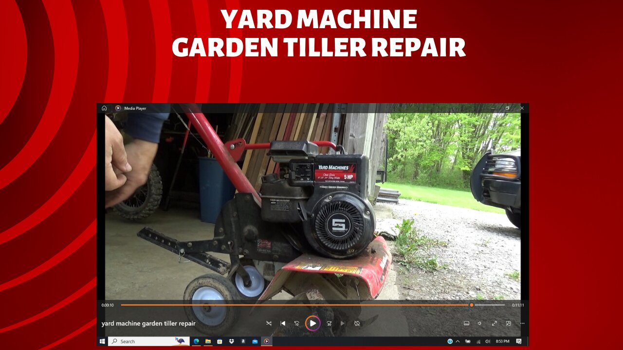 yard machine garden tiller repair